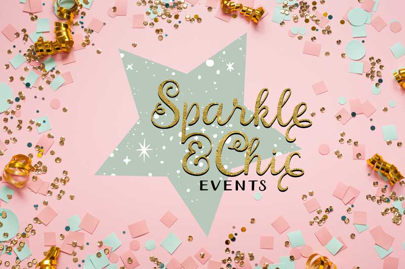 Social Media style post of Sparkle and Chic Log Social Media style post of Sparkle and Chic Logo