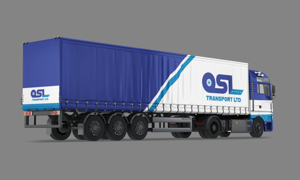 osl transport logo design on the side of a truck osl transport logo design on the side of a truck